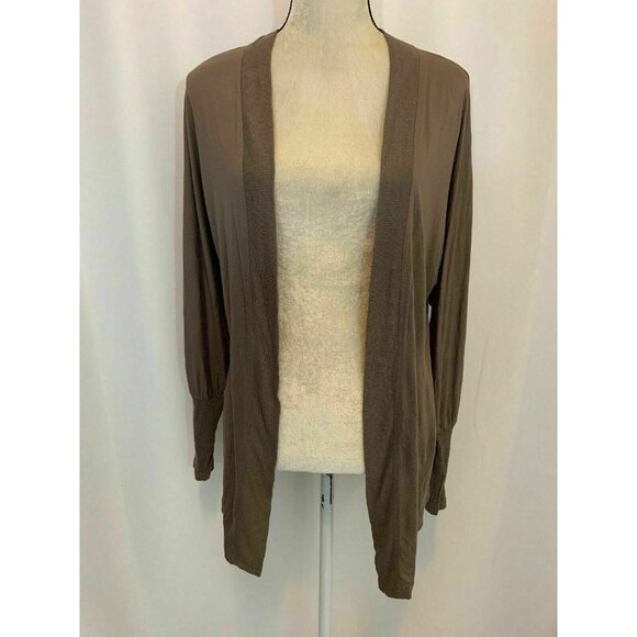 Design History Womens Taupe Tan Brown Long Sleeve Cardigan Viscose Small - Picture 1 of 6